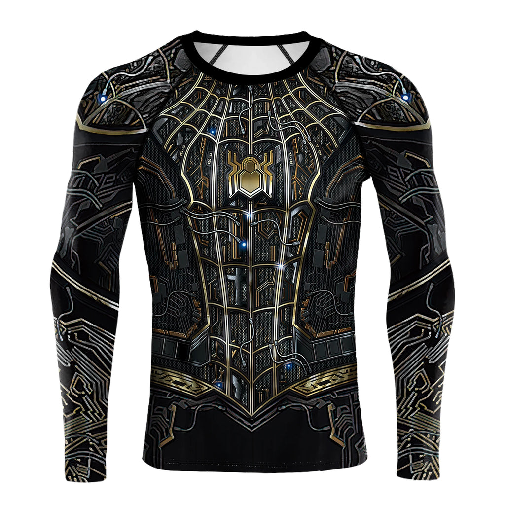 Compression Shirts for Men Long Sleeve of Avengers  Fitness Sportwear