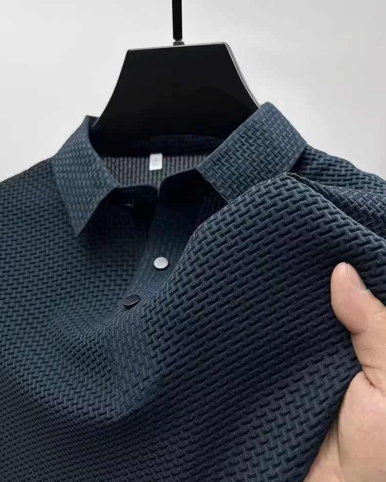 r Men Mesh Ice Silk T-shirt Men's Short-sleeved