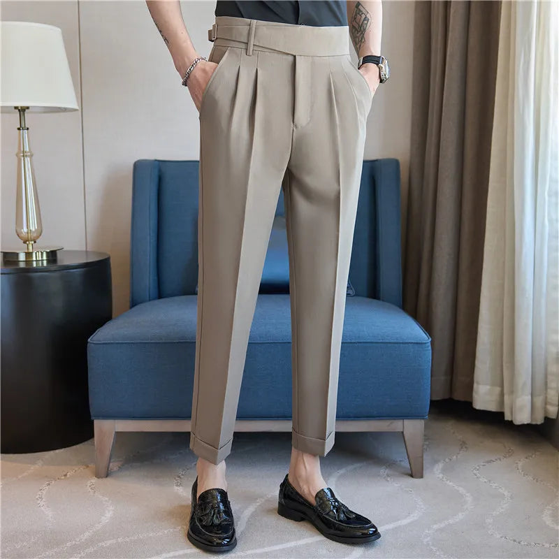 Men's Pants Suit Pants for Men Clothing Slim Fit Casual Formal